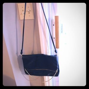 •purse• black & gold crossbody fold-over bag